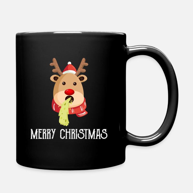 Ugly Christmas reindeer - Tasse einfarbig - Schwarz