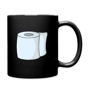 Toilet paper toilet paper - Full Colour Mug - black - Right