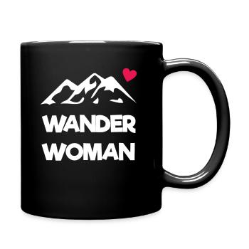 Wander Woman - Tasse einfarbig - Schwarz - Rechts