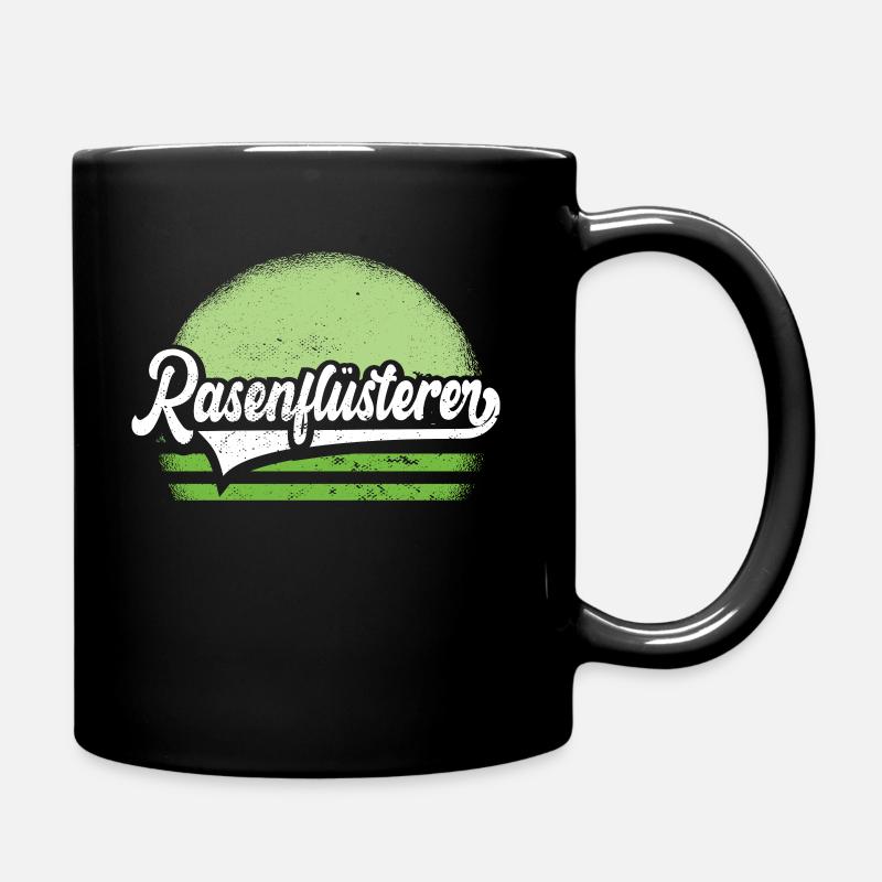Rasenflüsterer | Lustiges Gärtner Rasenpflege Moti - Tasse einfarbig - Schwarz