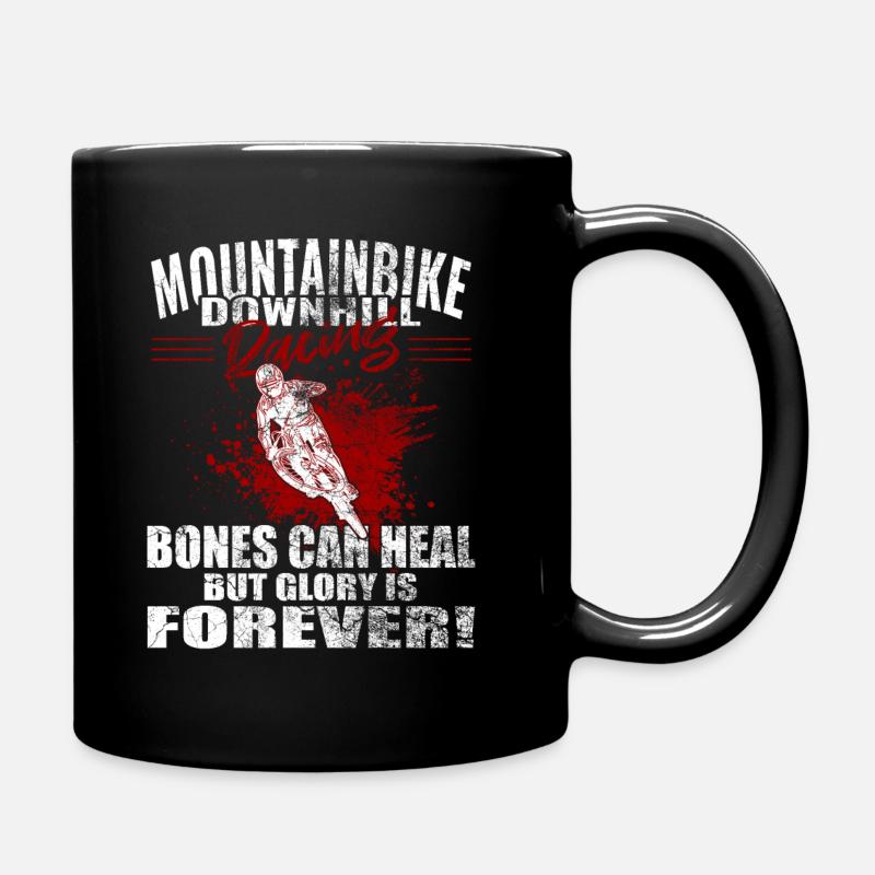 VTT de descente, vélo de montagne - Mug uni - noir