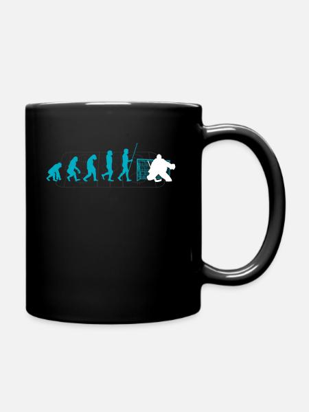 Ice hockey goalie I goalie | Ice hockey evolution - Full Colour Mug - black