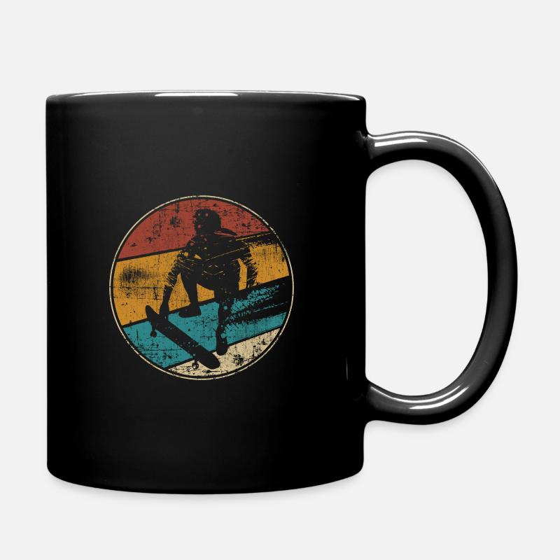 Skateboard patineur vintage - Mug uni - noir