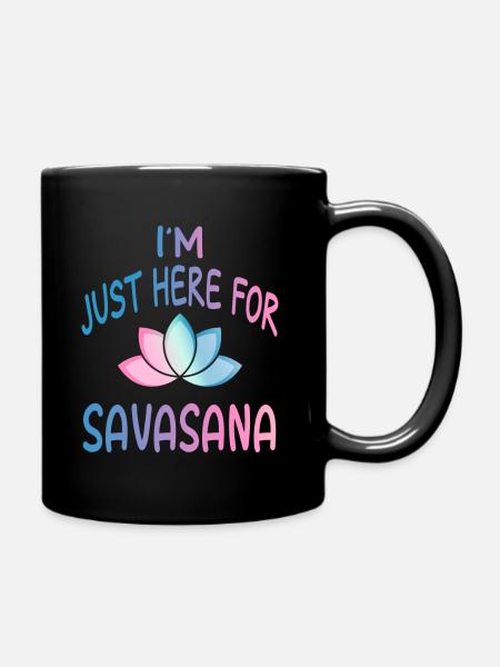 Yoga savasana - Mug uni - noir