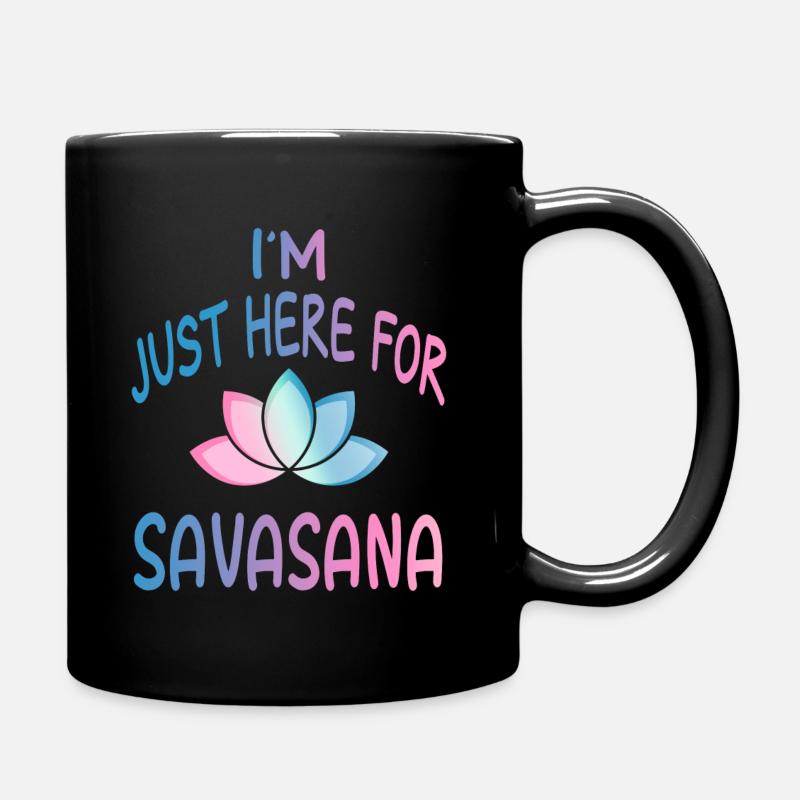 Yoga Savasana - Tasse einfarbig - Schwarz