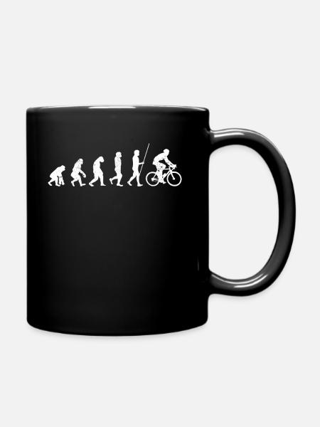 Evolution Rennrad Fahrrad Fan Cooles Rennradfahrer - Tasse einfarbig - Schwarz
