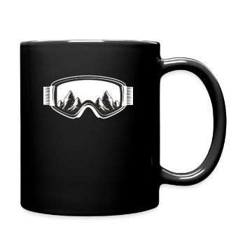 Lunettes de ski montagnes Alpes sports d'hiver amateurs de sports d'hiver - Mug uni - noir - Droite