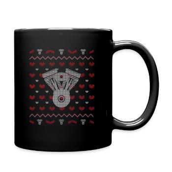 Chandail de Noël laid d'accordeur de moteur automatique - Mug uni - noir - Droite