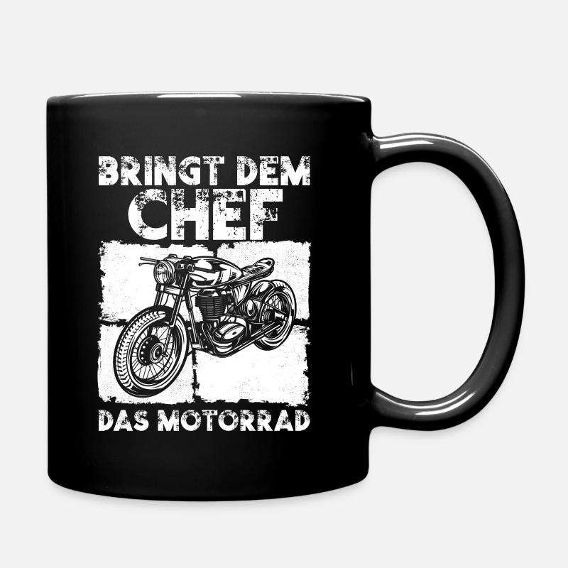 Bringt dem Chef das Motorrad Motorradfahrer - Tasse einfarbig - Schwarz