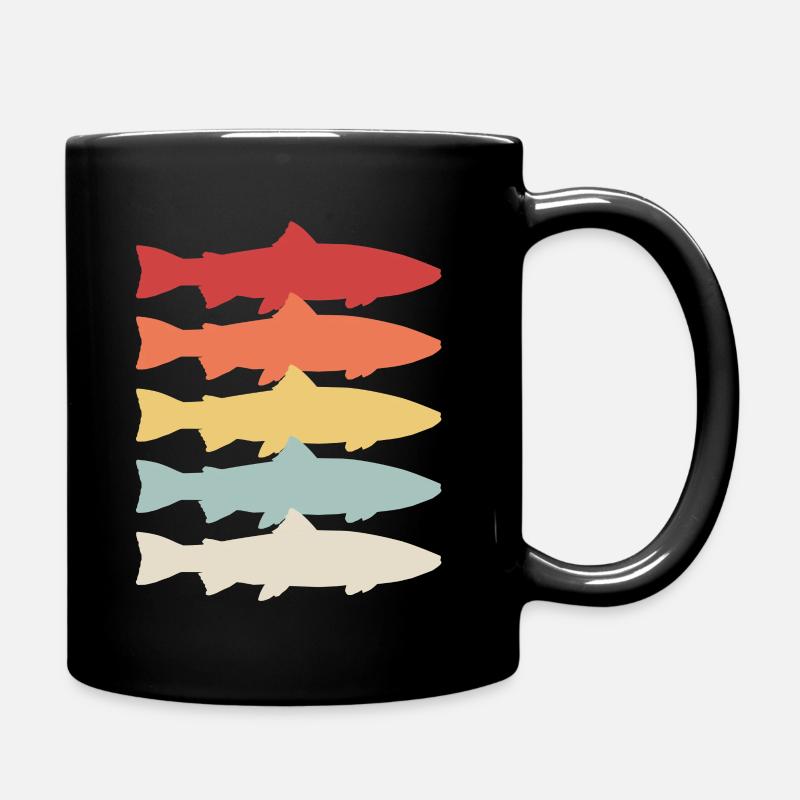 Angler Geschenk Steelhead Forelle Regenbogen Fisch - Tasse einfarbig - Schwarz