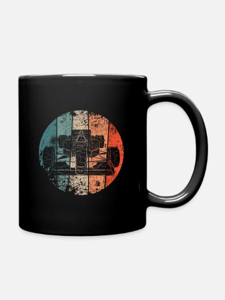 Vintage racing car - Full Colour Mug - black