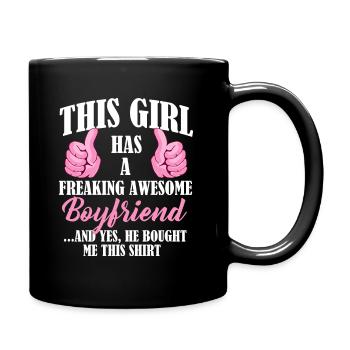 Freundin Liebes Paar Verhältnis GF Geschenk - Tasse einfarbig - Schwarz - Rechts