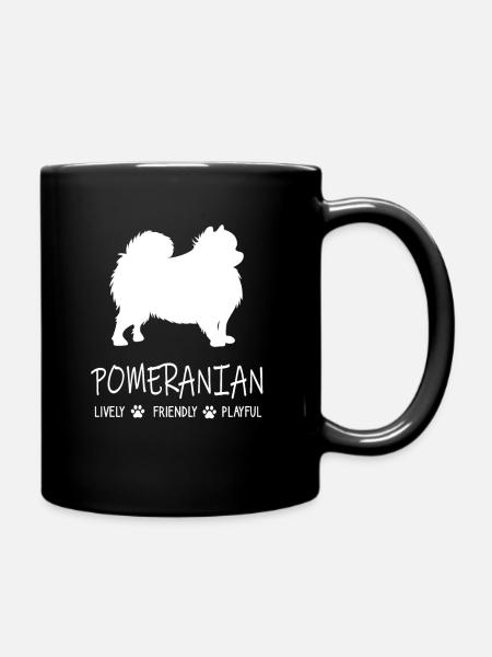 Spitz de Poméranie Kleinspitz Zwergspitz Pom Sweet - Mug uni - noir