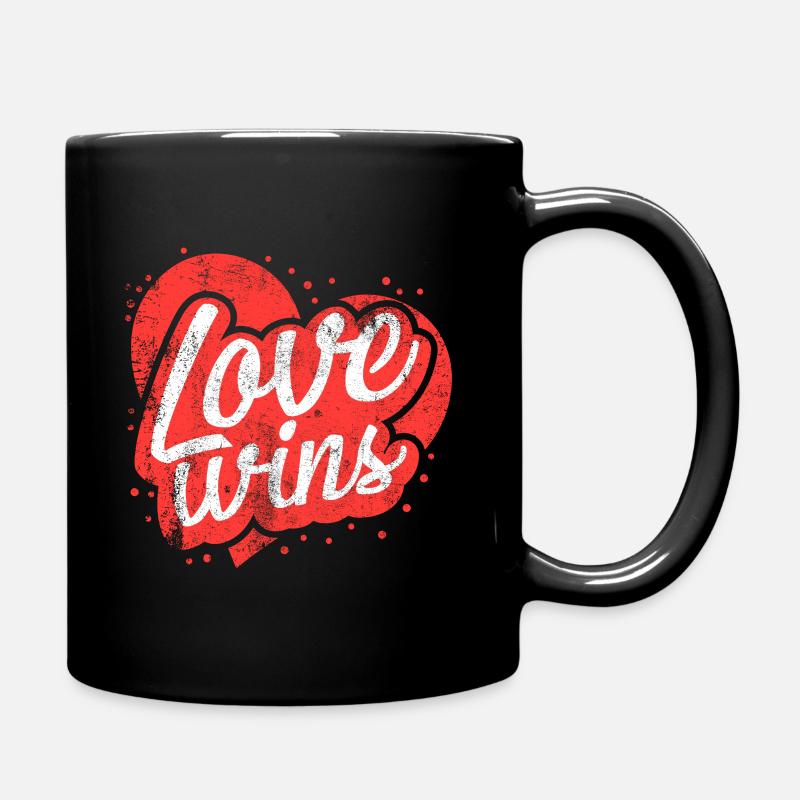 Love wins - Full Colour Mug - black