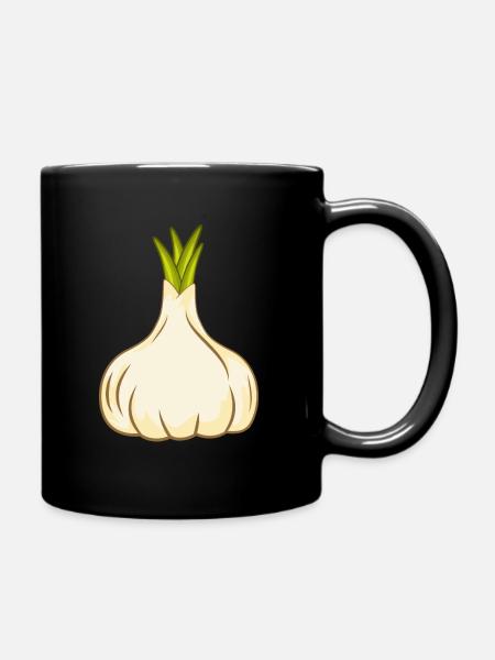 Knoblauch - Tasse einfarbig - Schwarz