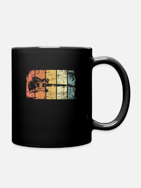 Guitare électrique guitariste vintage - Mug uni - noir
