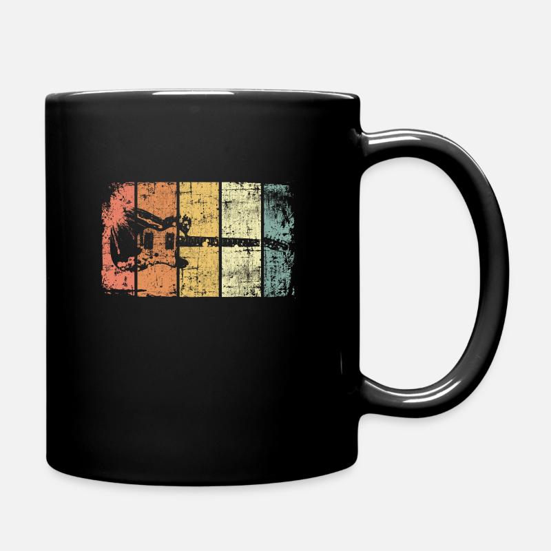 E-Gitarre Gitarrist vintage - Tasse einfarbig - Schwarz