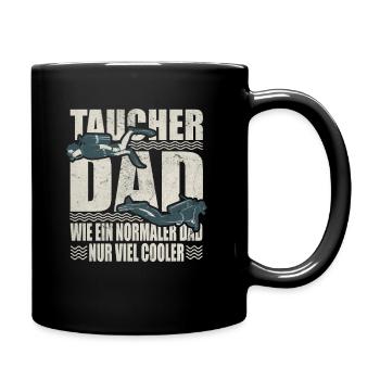 Taucher Dad Normaler Vater Viel Cooler Tauchen - Tasse einfarbig - Schwarz - Rechts