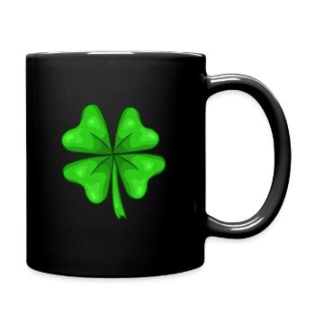 Shamrock good luck - Full Colour Mug - black - Right
