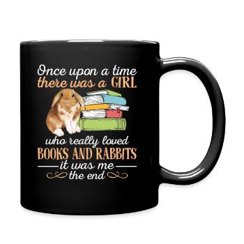 Il y avait une fille qui aimait vraiment les livres et les lapins - Mug uni - noir - Droite