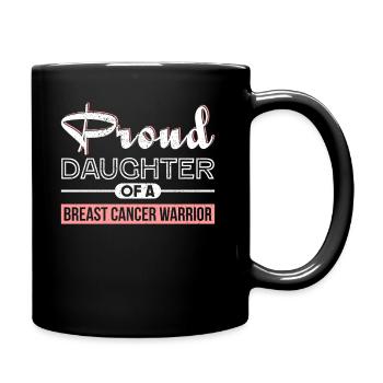 Fight against cancer breast cancer gift - Full Colour Mug - black - Right