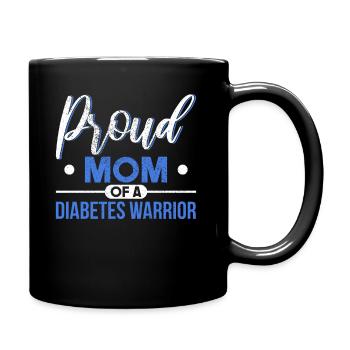 Diabetics awareness diabetes gift - Full Colour Mug - black - Right
