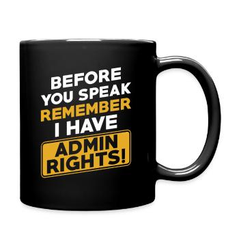 Administrator Computer Scientist Programmer Admin - Full Colour Mug - black - Right