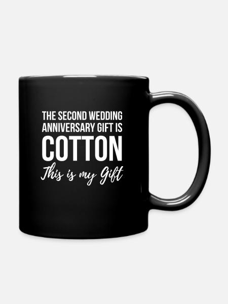 2nd Wedding Anniversary , Marriage Gifts For - Full Colour Mug - black