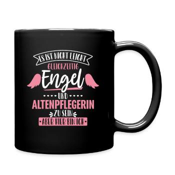 Altenpflegerin - Tasse einfarbig - Schwarz - Rechts