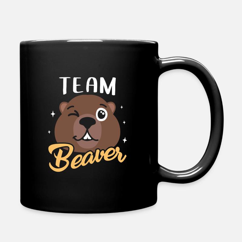 Cadeau de castor loutre bûcheron - Mug uni - noir