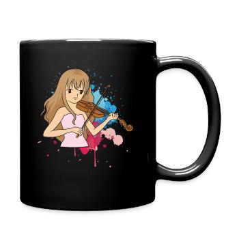 Conception de fille de violon pour violonistes d'orchestre - Mug uni - noir - Droite