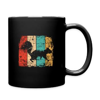 Eichhörnchen - Tasse einfarbig - Schwarz - Rechts