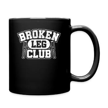 Patient get well soon broken bone gift - Full Colour Mug - black - Right