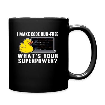 Programmierer Ente Programmieren Debugging Lustig - Tasse einfarbig - Schwarz - Rechts