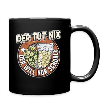 Pfälzer Weinschorle Schorle Lustig Geschenk Pälzer - Tasse einfarbig - Schwarz - Rechts
