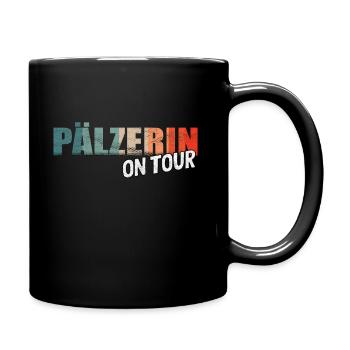 Pfälzerin Weinschorle Schorle Pälzerin Geschenk - Tasse einfarbig - Schwarz - Rechts
