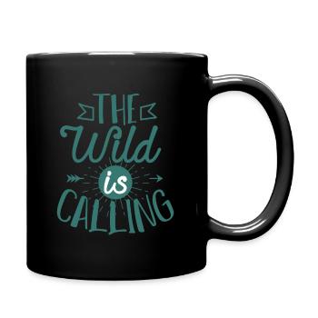 Nature Wild Outdoor Hiking Camping - Full Colour Mug - black - Right