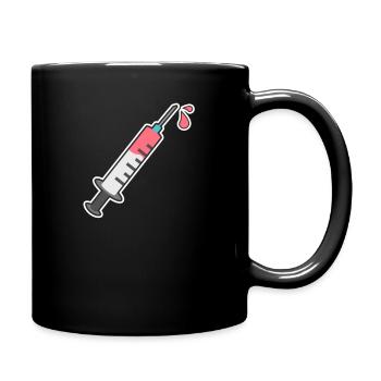 Spritzendesign für Menschen, die im Krankenhaus - Tasse einfarbig - Schwarz - Rechts
