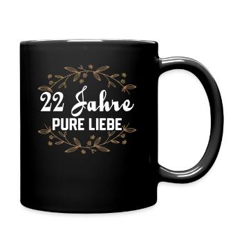 Ehepartner Ehemann Bronzehochzeit Geschenk - Tasse einfarbig - Schwarz - Rechts