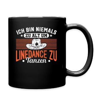Cowboy Western Linedance Geschenk - Tasse einfarbig - Schwarz - Rechts