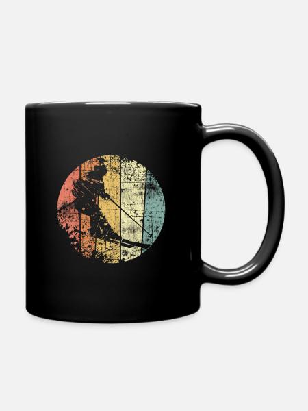 Vintage ski - Full Colour Mug - black