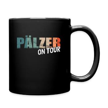 Pfälzer Weinschorle Schorle Lustig Geschenk Pälzer - Tasse einfarbig - Schwarz - Rechts
