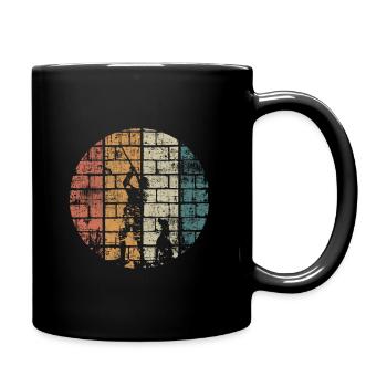 Jäger Jagdhund vintage - Tasse einfarbig - Schwarz - Rechts