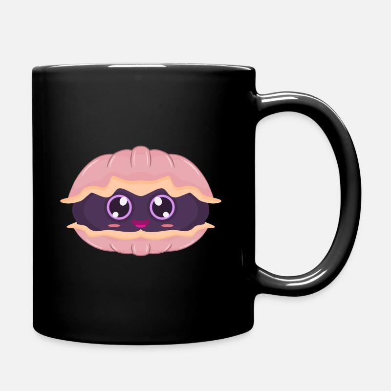 Austern Muschel - Tasse einfarbig - Schwarz