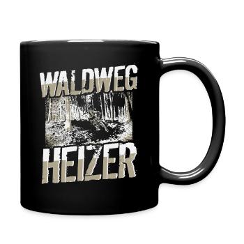 MTB Mountainbiker - Waldweg Heizer - Tasse einfarbig - Schwarz - Rechts