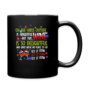 Christmas Wine Woman T Shirt - Tasse einfarbig - Schwarz - Rechts