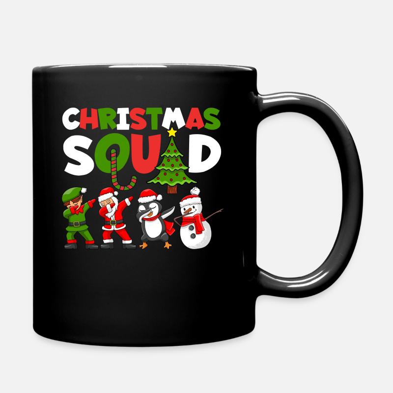 Christmas Squad Funny Xmas Tree Dabbing Santa Elfe - Tasse einfarbig - Schwarz