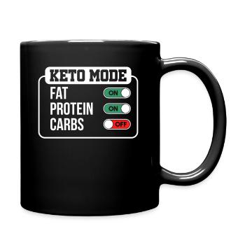 Diät Avocado Keto Geschenk - Tasse einfarbig - Schwarz - Rechts