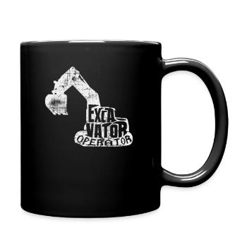 Excavator - Full Colour Mug - black - Right