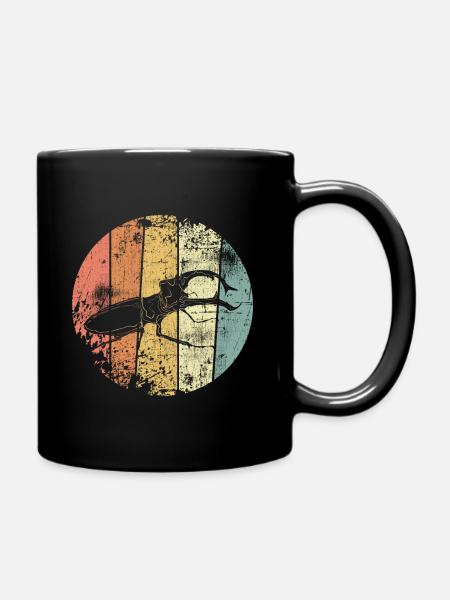 Cerf scarabée insectes nature vintage - Mug uni - noir